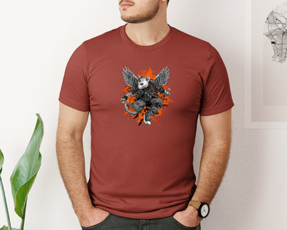 brand:Bella Canvas|color:Rust|Third Eye Cat Angel Graphic Artwork Graphic T-Shirt