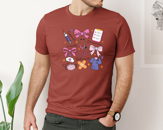 Coquette Nurse Health Care Worker 3 Graphic T-Shirt