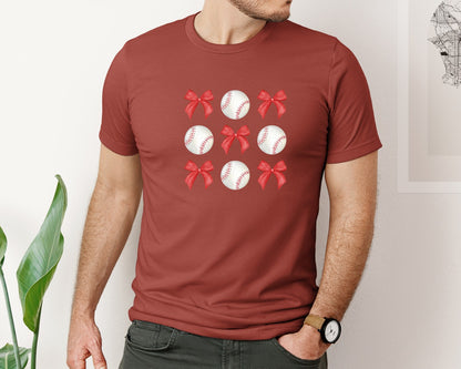 brand:Bella Canvas|color:Rust|Coquette Baseball Graphic T-Shirt