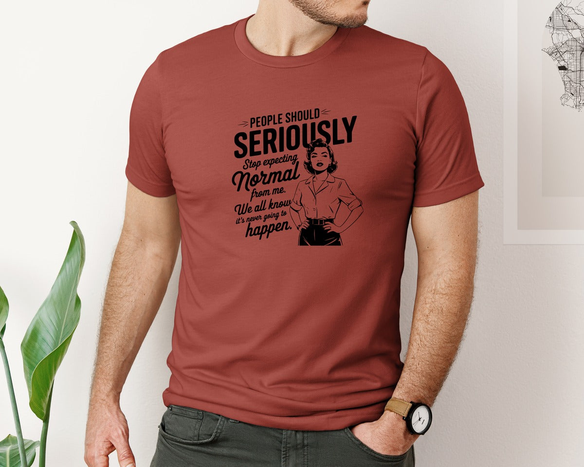 brand:Bella Canvas|color:Rust|Vintage Funny Trendy Woman Shirt Design Graphic T-Shirt