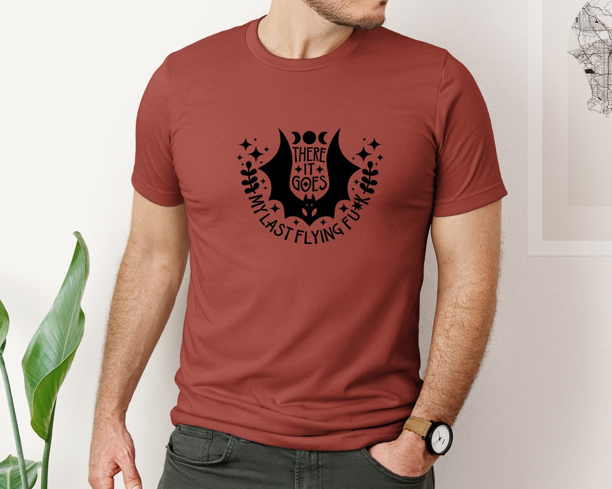 brand:Bella Canvas|color:Rust|There It Goes My Last Flying Fck 3 Graphic T-Shirt