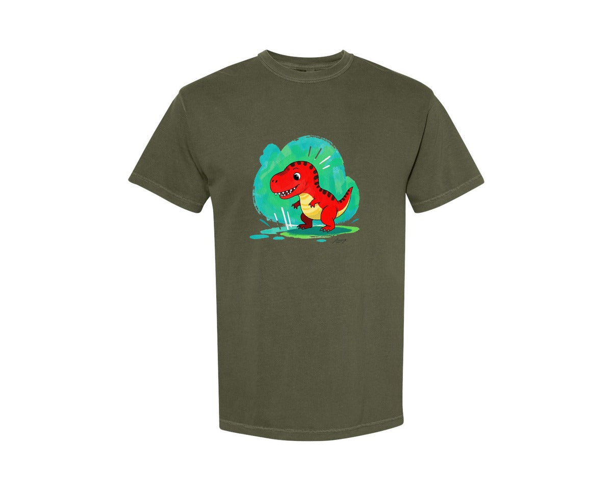 brand:Comfort Colors|color:Sage Green|Retro Vintage Dinosaur Art Graphics 3 Graphic T-Shirt