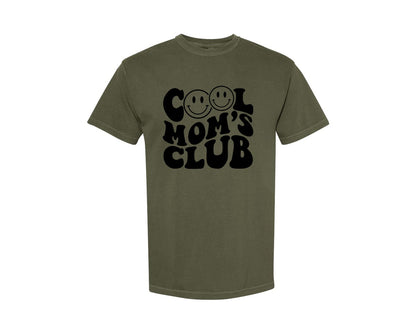 brand:Comfort Colors|color:Sage Green|Cool Moms Club Wavy 2 Graphic T-Shirt