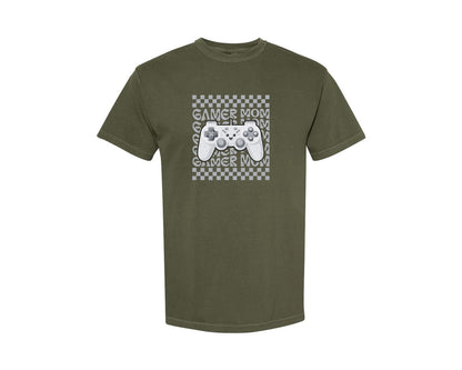 brand:Comfort Colors|color:Sage Green|Game Controller Gamer Mom Graphic T-Shirt
