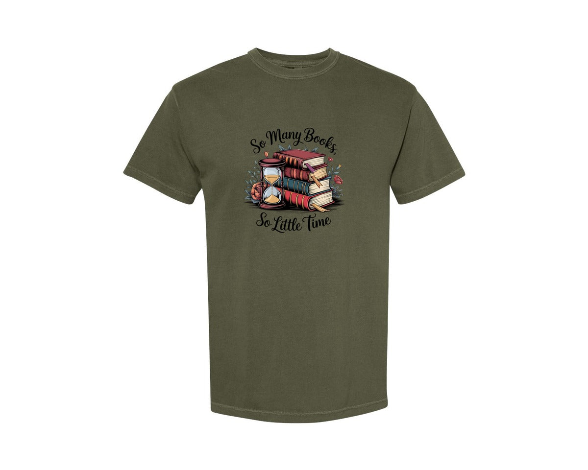 brand:Comfort Colors|color:Sage Green|Reading Book 8 Graphic T-Shirt