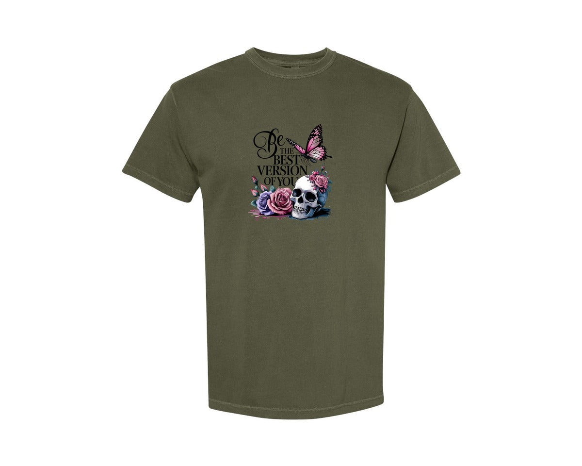 brand:Comfort Colors|color:Sage Green|Be The Best Version Of You Self Love 2 Graphic T-Shirt