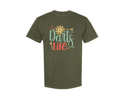 brand:Comfort Colors|color:Sage Green|Darts Life Dartboard Quote Design 6 Graphic T-Shirt