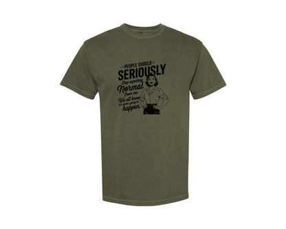 brand:Comfort Colors|color:Sage Green|Vintage Funny Trendy Woman Shirt Design Graphic T-Shirt