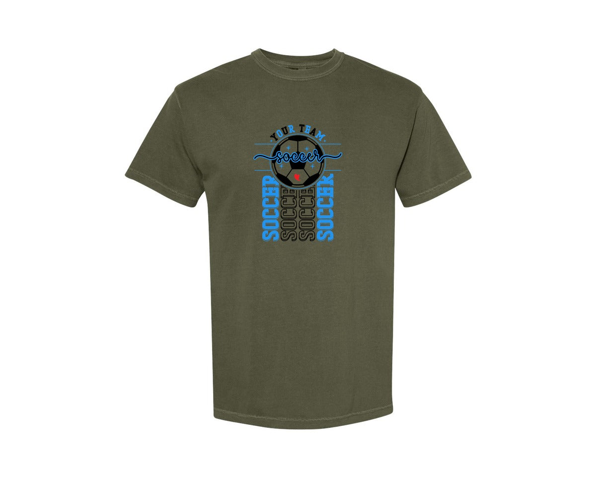 brand:Comfort Colors|color:Sage Green|Your Team Soccer Soccer Graphic T-Shirt