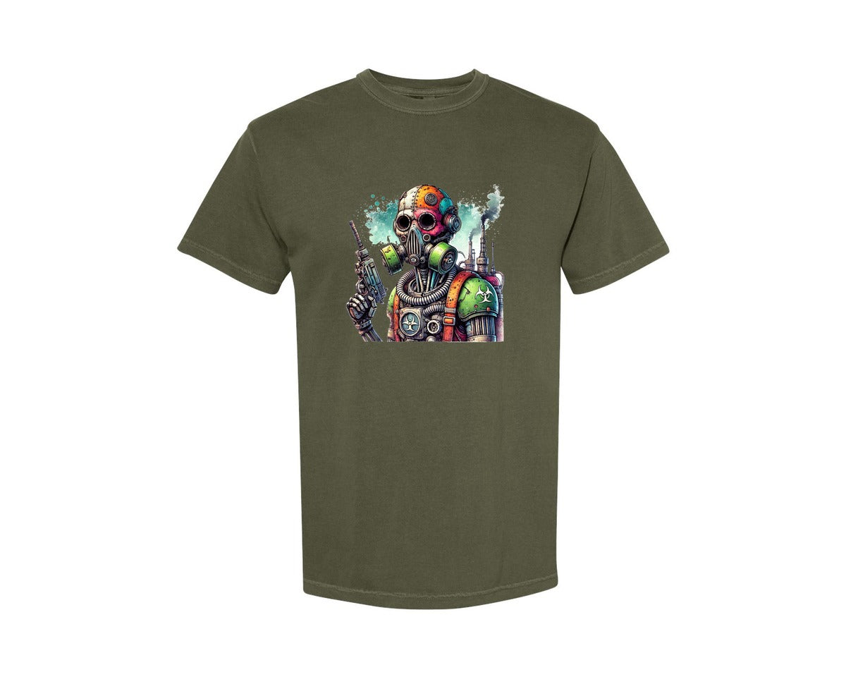 brand:Comfort Colors|color:Sage Green|Robot Sublimationsticker Graphic T-Shirt