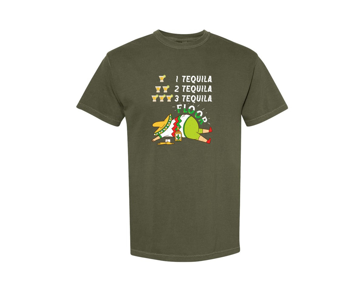 brand:Comfort Colors|color:Sage Green|Tequila Cinco De Mayo T Shirt Graphic T-Shirt