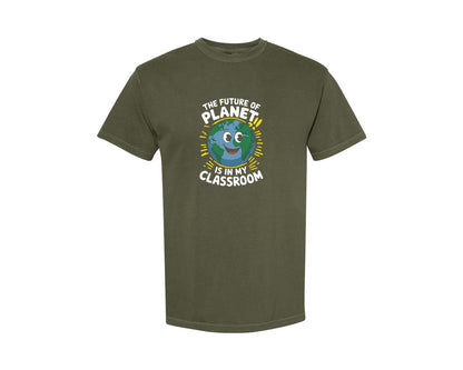 brand:Comfort Colors|color:Sage Green|The Future Of Planet Earth Is In My 2 Graphic T-Shirt