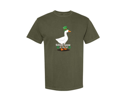 brand:Comfort Colors|color:Sage Green|Silly Goose St Patricks Funniest Graphic T-Shirt
