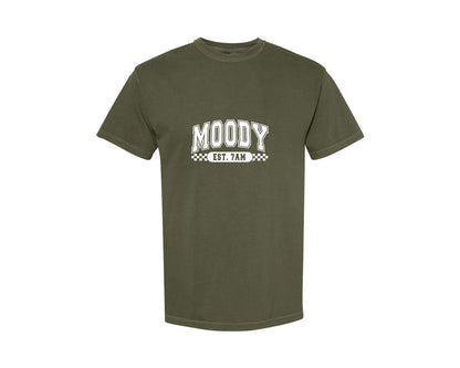 brand:Comfort Colors|color:Sage Green|Moody Est 7Am Sarcastic 4 Graphic T-Shirt