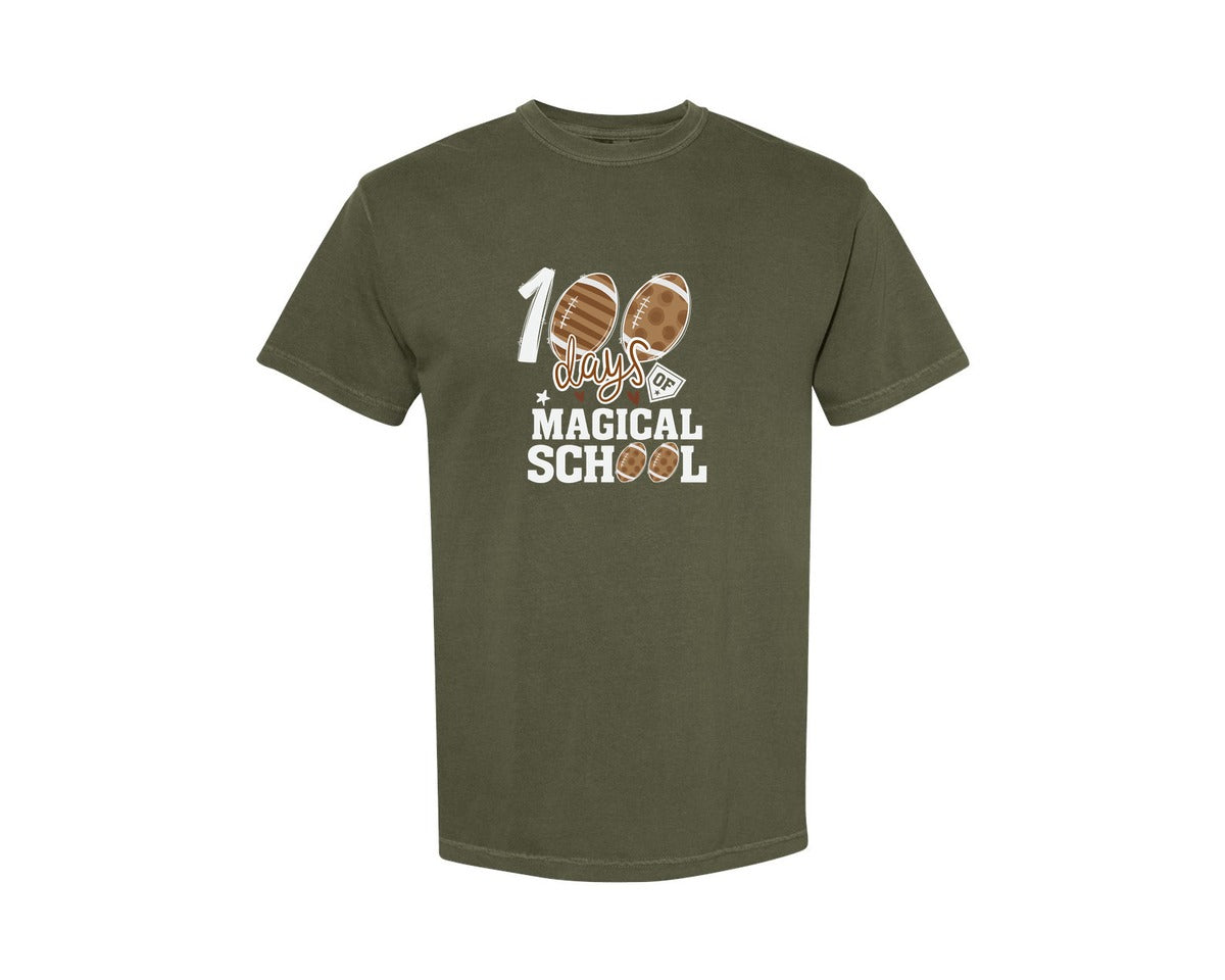 brand:Comfort Colors|color:Sage Green|Happy 100 Days Of School T Shirt Design 30 Graphic T-Shirt