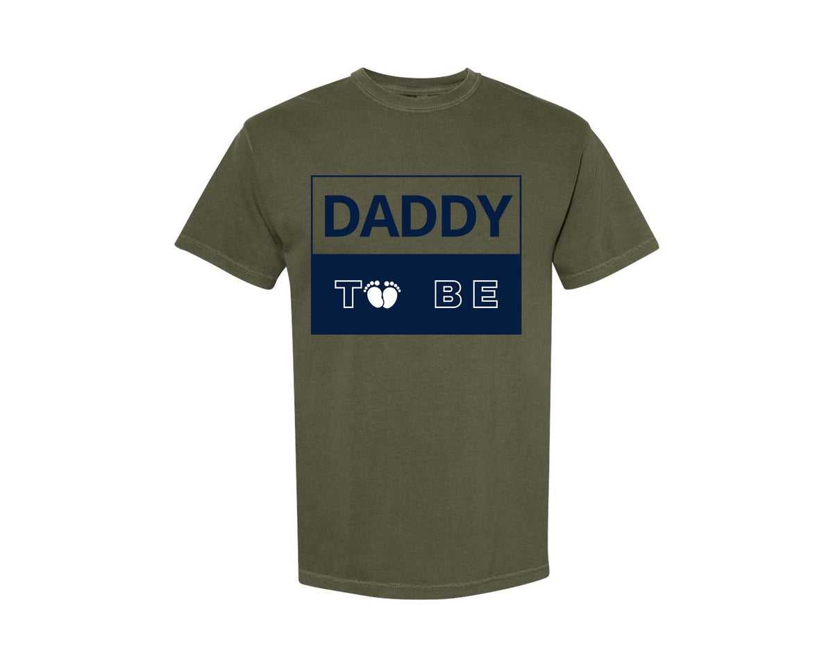 brand:Comfort Colors|color:Sage Green|Daddy To Be Pregnancy Announcement 2 Graphic T-Shirt