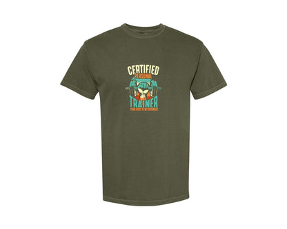 brand:Comfort Colors|color:Sage Green|Certified Personal Trainer Gym T Shirt Graphic T-Shirt