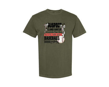 brand:Comfort Colors|color:Sage Green|Baseball Bow Mom Quote Retro Distressed Graphic T-Shirt