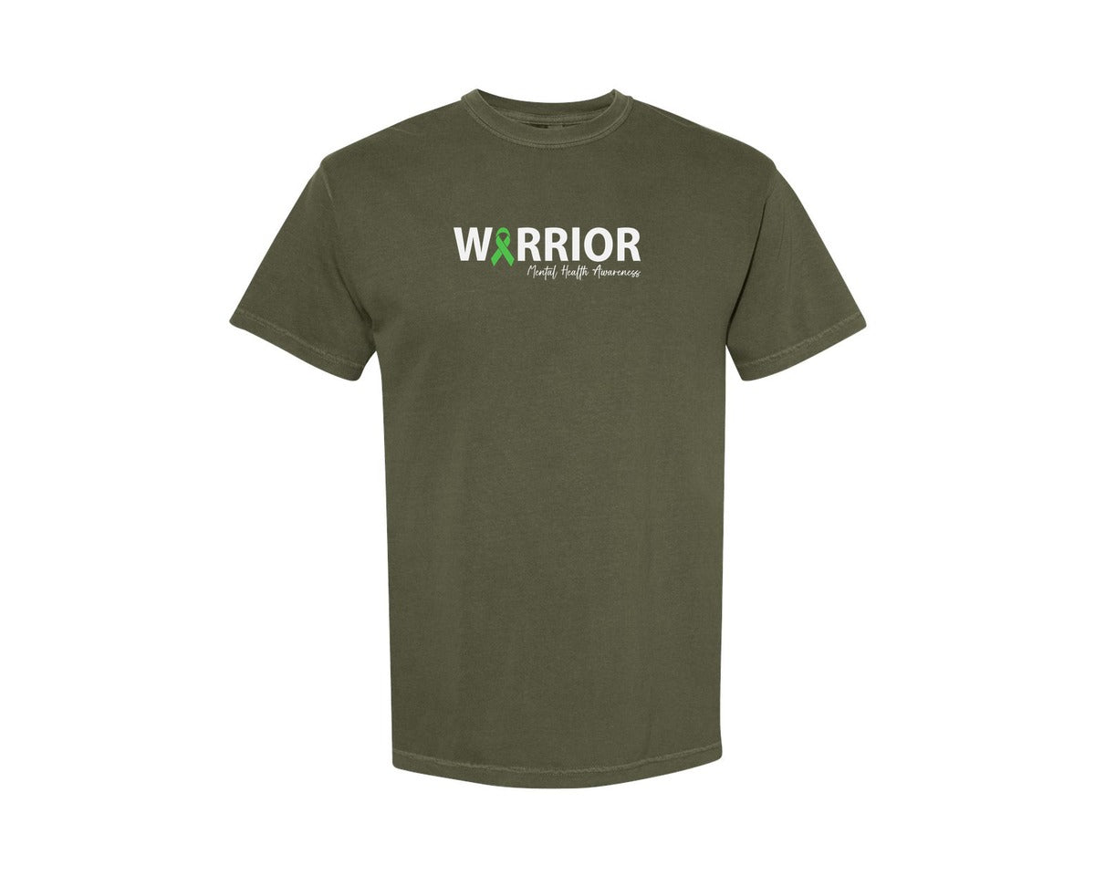 brand:Comfort Colors|color:Sage Green|Mental Health Awareness Green Ribbon T S 2 Graphic T-Shirt