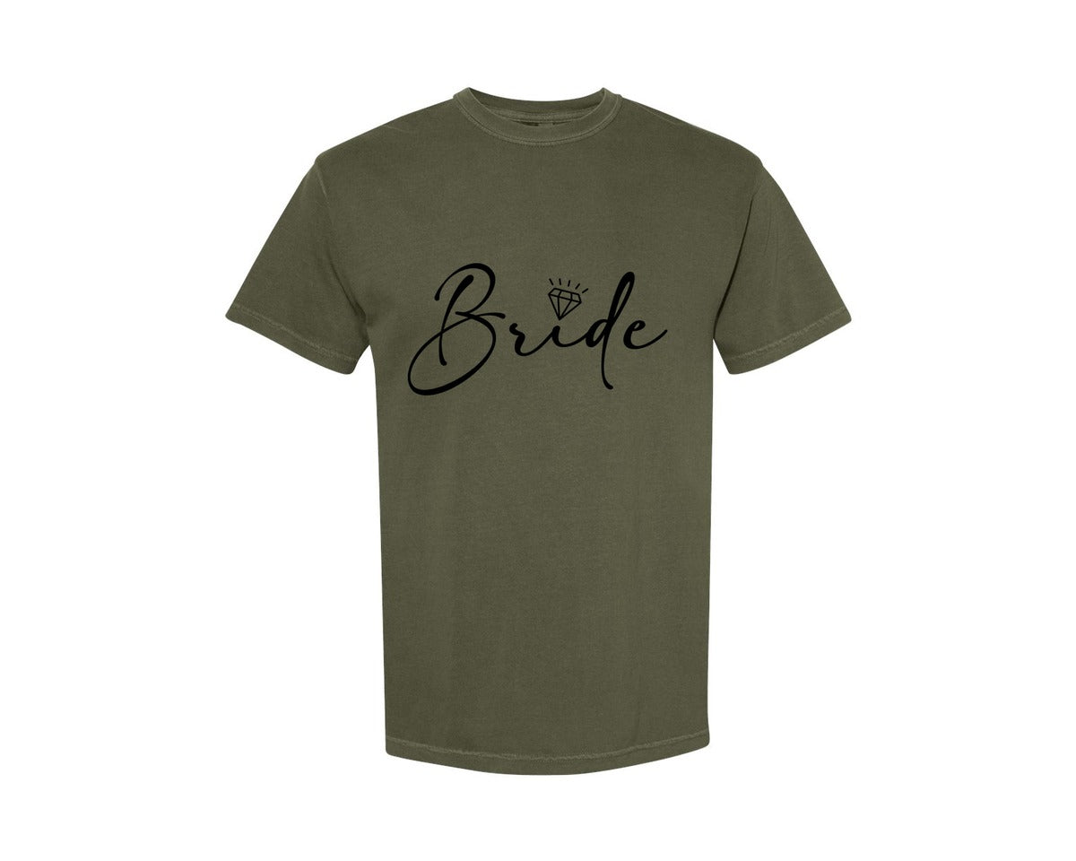 brand:Comfort Colors|color:Sage Green|Bride Wedding Bridal Party 2 Graphic T-Shirt