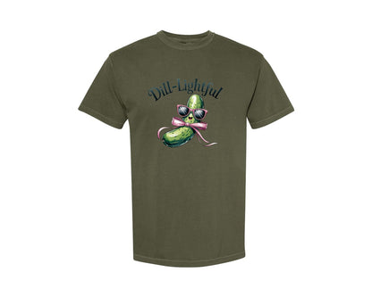 brand:Comfort Colors|color:Sage Green|Dill Lightful Funny Pickle 2 Graphic T-Shirt
