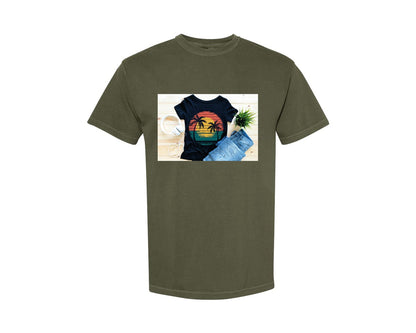 brand:Comfort Colors|color:Sage Green|Summer T Shirt 34 Graphic T-Shirt