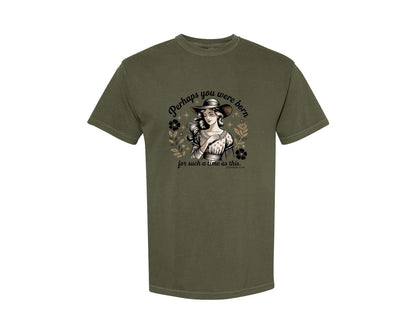 brand:Comfort Colors|color:Sage Green|Perhaps You Were Born Christian 2 Graphic T-Shirt