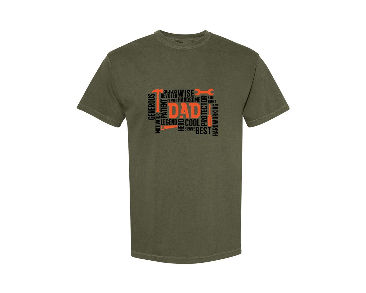 brand:Comfort Colors|color:Sage Green|Fathers Day Svgfunny Dad Svgdad Shirt Graphic T-Shirt