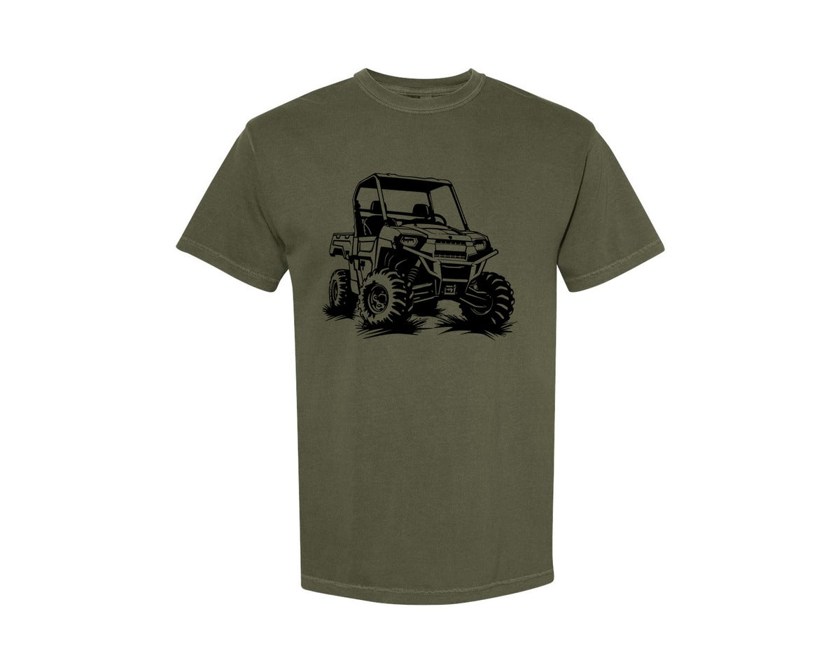 brand:Comfort Colors|color:Sage Green|Atv Atv Riding Graphic T-Shirt