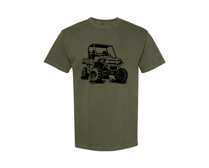 brand:Comfort Colors|color:Sage Green|Atv Atv Riding Graphic T-Shirt