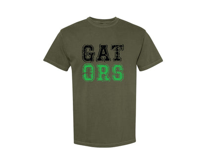 brand:Comfort Colors|color:Sage Green|Go Gators Funny Alligator 2 Graphic T-Shirt