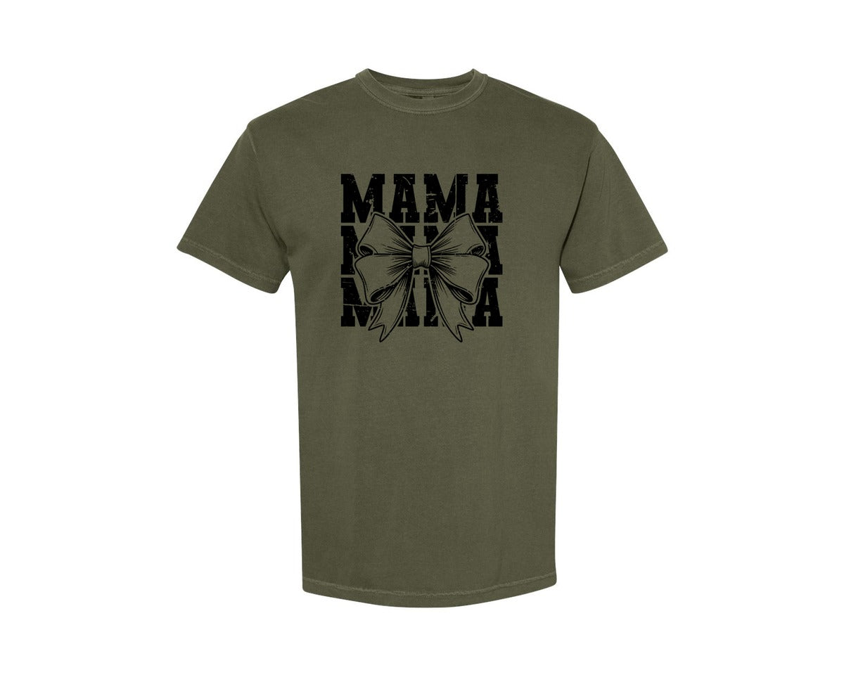 brand:Comfort Colors|color:Sage Green|Mama Mom Mama Coquette Graphic T-Shirt