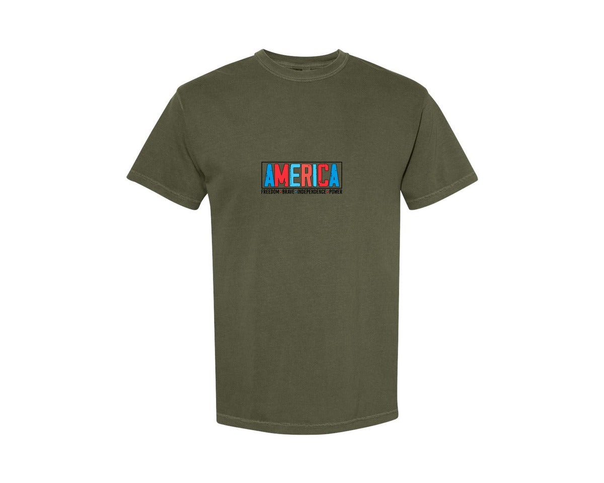 brand:Comfort Colors|color:Sage Green|4Th Of July Independence Day T Shirt 16 Graphic T-Shirt