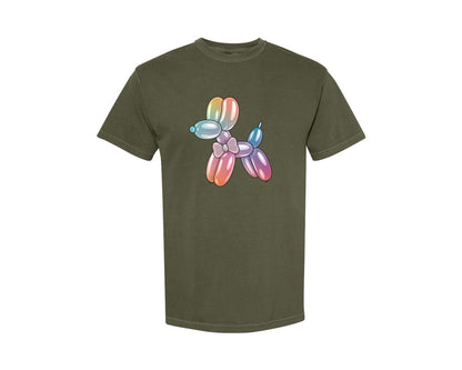 brand:Comfort Colors|color:Sage Green|Glam Balloon Dog 4 Graphic T-Shirt