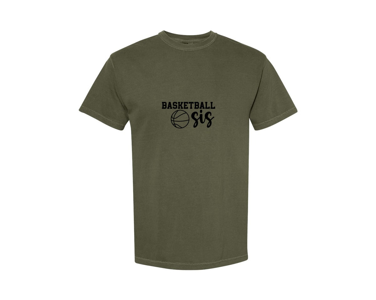 brand:Comfort Colors|color:Sage Green|Basketball Sis 2 Graphic T-Shirt