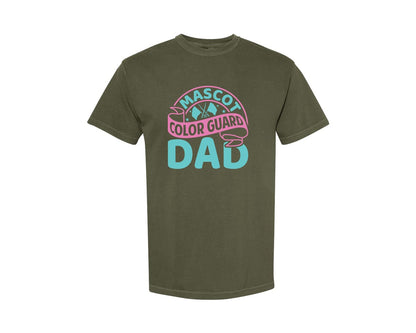 brand:Comfort Colors|color:Sage Green|Mascot Color Guard Dad Quote Design 8 Graphic T-Shirt
