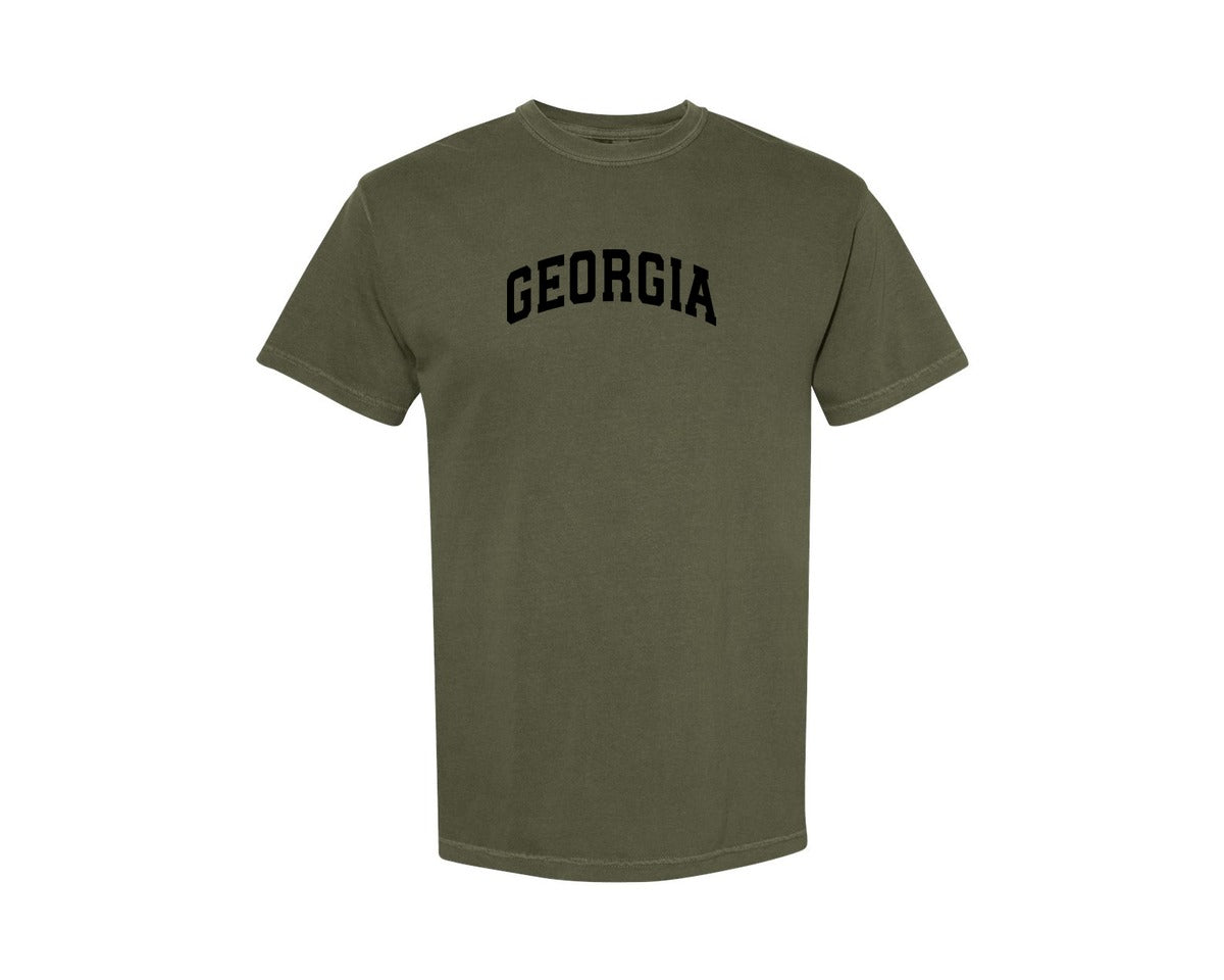 brand:Comfort Colors|color:Sage Green|Georgia Usa City State Shirt Graphic T-Shirt