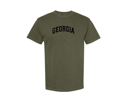 brand:Comfort Colors|color:Sage Green|Georgia Usa City State Shirt Graphic T-Shirt