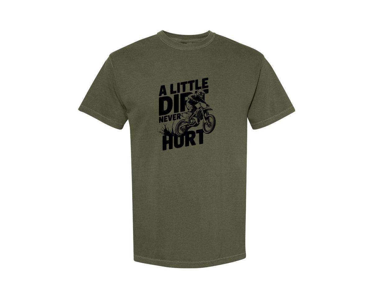 brand:Comfort Colors|color:Sage Green|A Little Dirt Never Hurt T Shirt Des Graphic T-Shirt