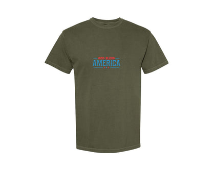 brand:Comfort Colors|color:Sage Green|4Th Of July T Shirt God Bless America 2 Graphic T-Shirt
