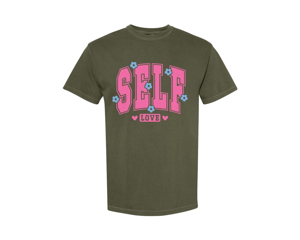 brand:Comfort Colors|color:Sage Green|Self Love Pnginspirational Graphic T-Shirt