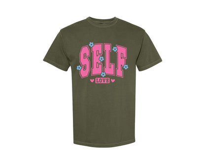 brand:Comfort Colors|color:Sage Green|Self Love Pnginspirational Graphic T-Shirt