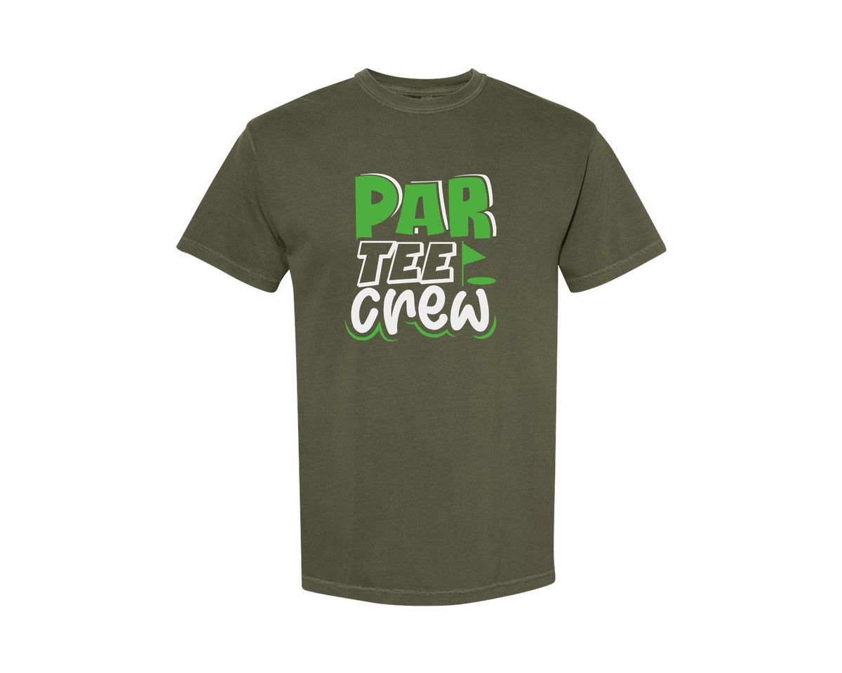 brand:Comfort Colors|color:Sage Green|Par Tee Crew Golf Quote Design 3 Graphic T-Shirt