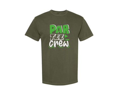 brand:Comfort Colors|color:Sage Green|Par Tee Crew Golf Quote Design 3 Graphic T-Shirt