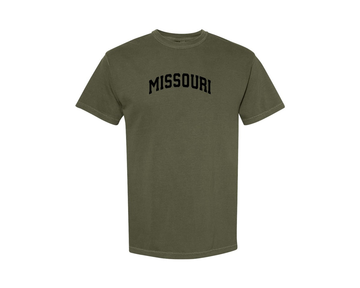 brand:Comfort Colors|color:Sage Green|Missouri Usa City State Shirt Graphic T-Shirt