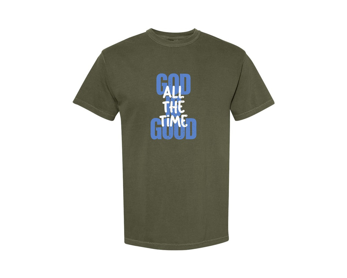 brand:Comfort Colors|color:Sage Green|Christian God Bible Verse Graphic T-Shirt