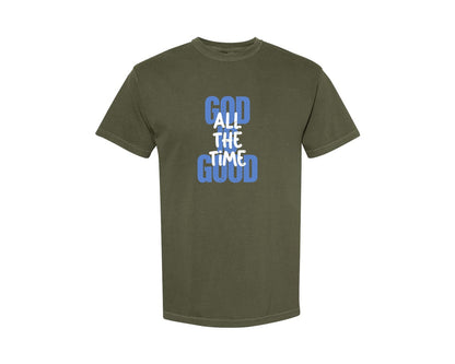 brand:Comfort Colors|color:Sage Green|Christian God Bible Verse Graphic T-Shirt