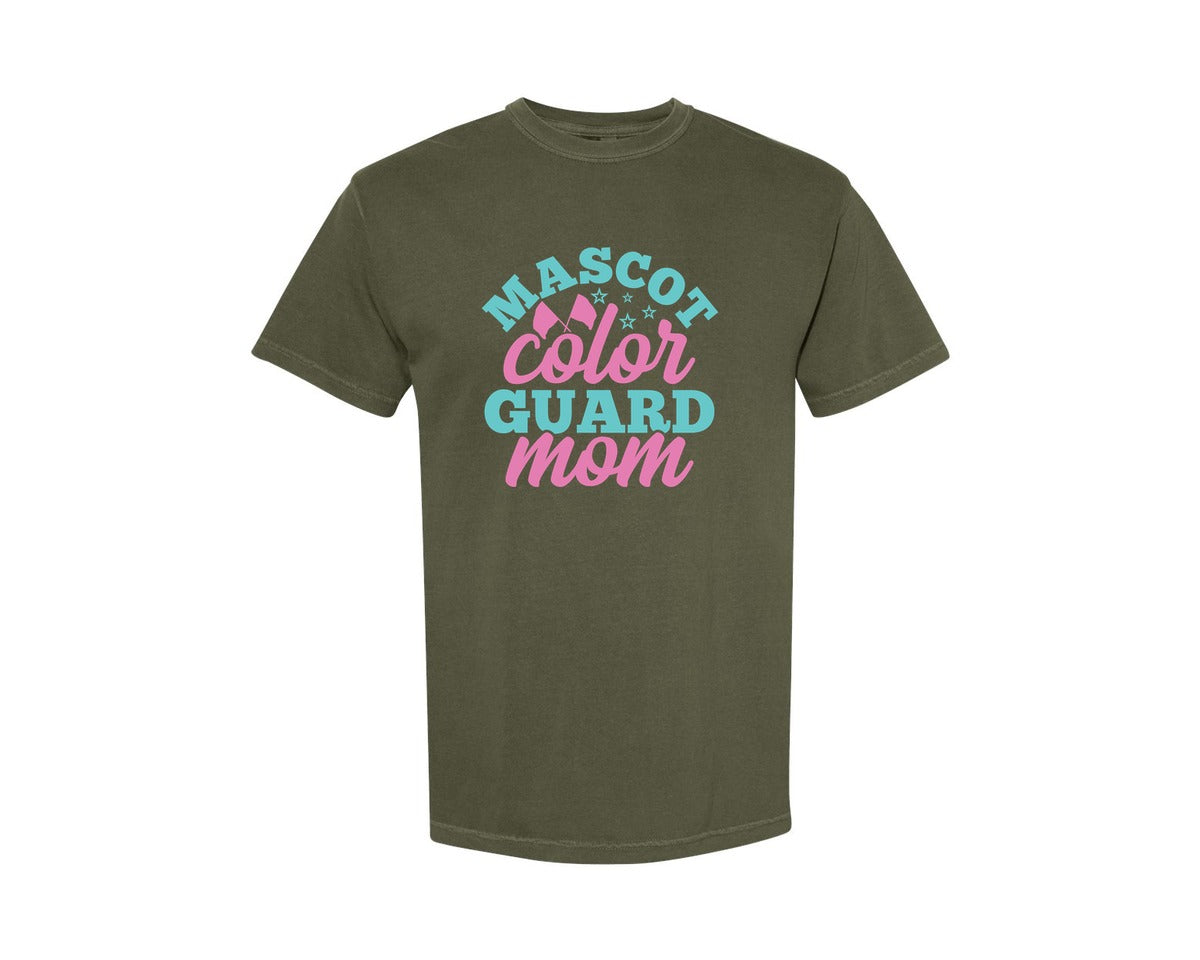 brand:Comfort Colors|color:Sage Green|Mascot Color Guard Mom Quote Design 6 Graphic T-Shirt