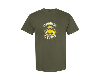 brand:Comfort Colors|color:Sage Green|Lemonade Security T Shirt Design 2 Graphic T-Shirt