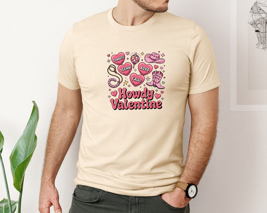 Western Valentines Howdy Valentine 2 Graphic T-Shirt